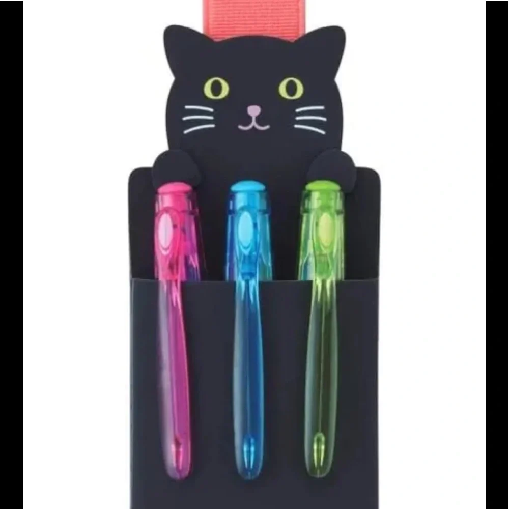Black Cat Notebook Pen & Pencil Holder